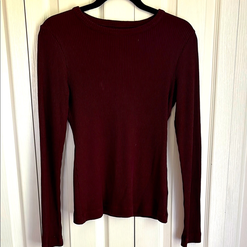 Citizens Of Humanity Bina Long Sleeve Ribbed Tee. Size Medium